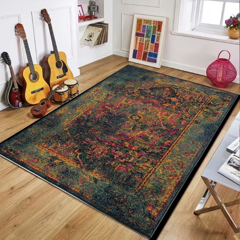 Commercial Kitchen Mats - Vintage Courtly Pattern Carpet Bedroom Room