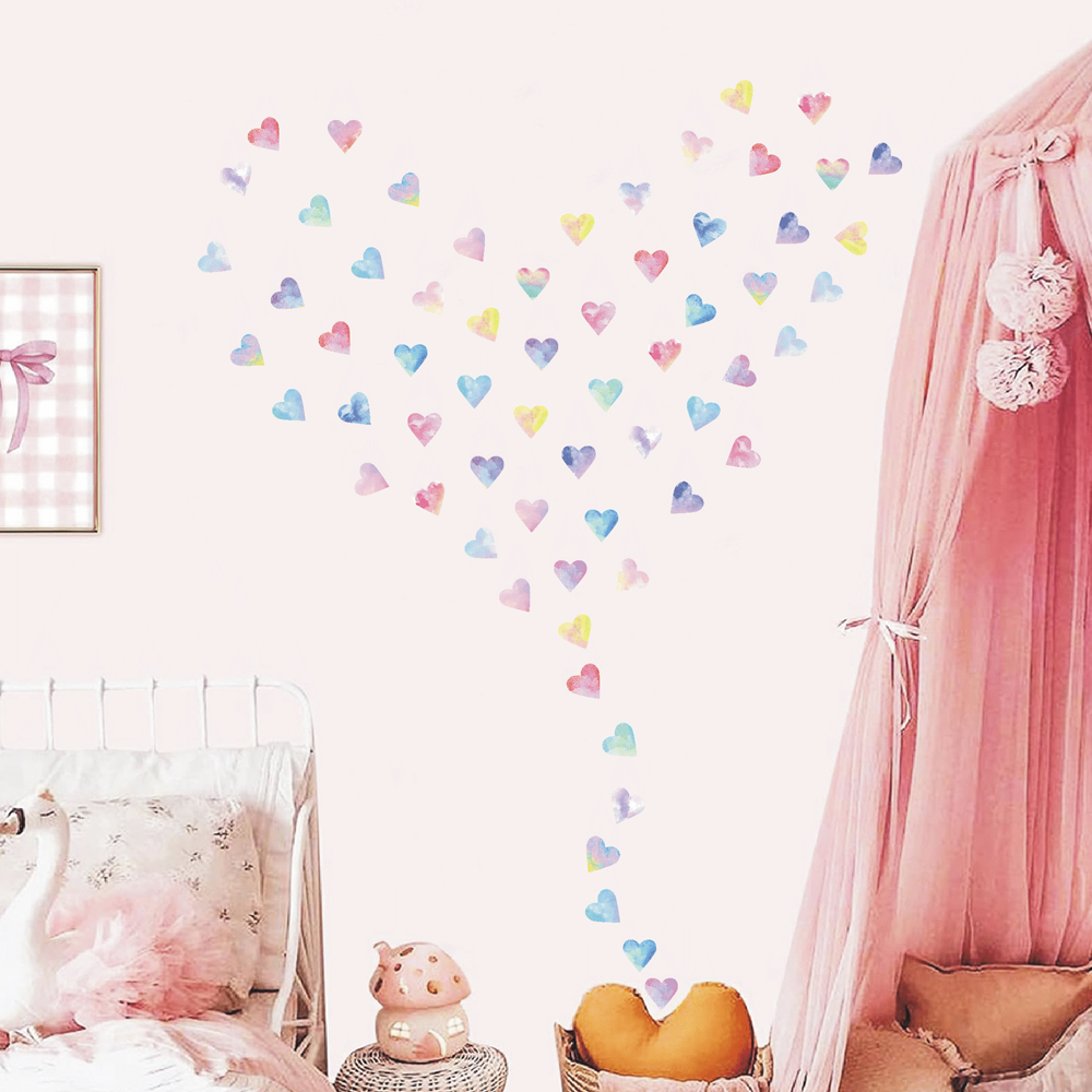 Colorful Hearts Couple Wall St - Commercial Kitchen Tiles recension och pris