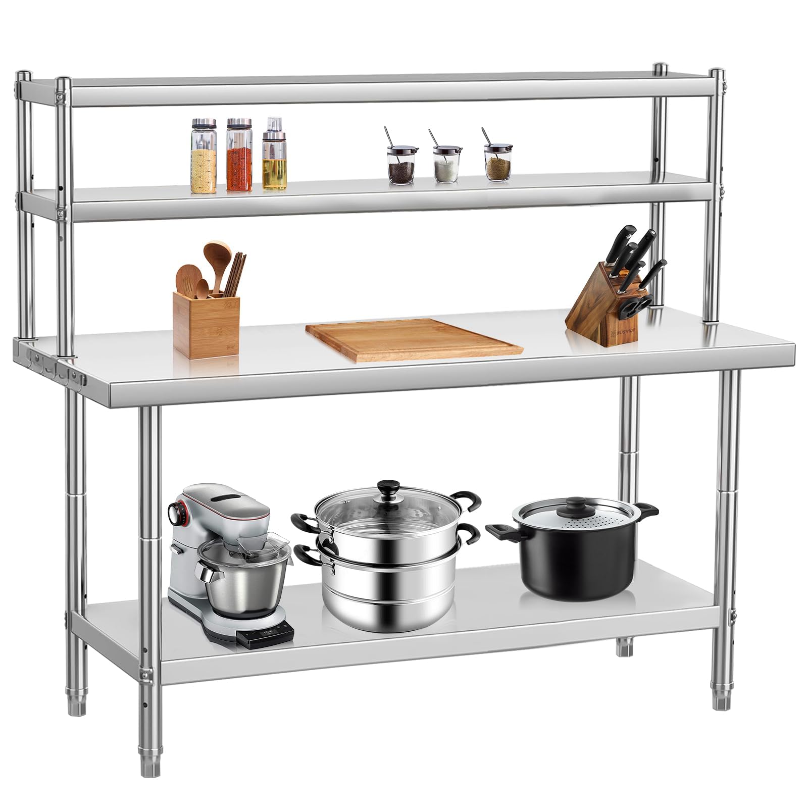 48x24 Heavy Duty Stainless Ste - Commercial Kitchen Prep Table With Storage recension och pris