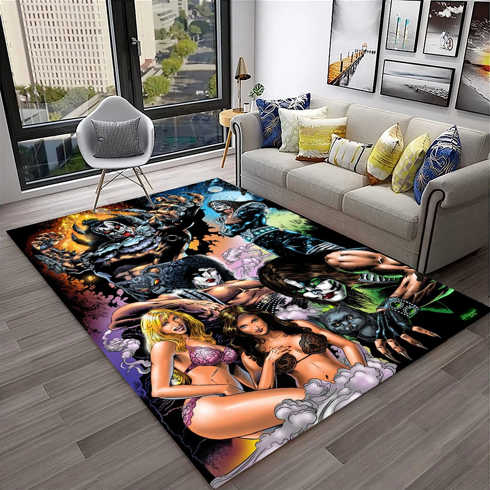 Retro KISS Rock Band Carpet Ru - Commercial Kitchen Mats recension och pris