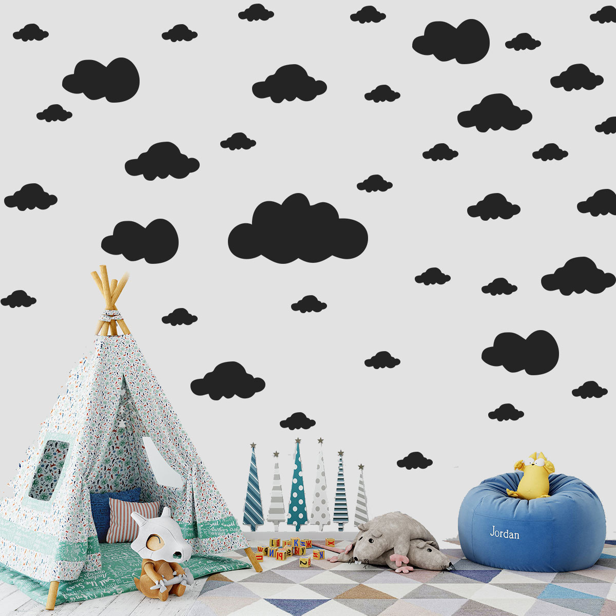 68 Pcs DIY Clouds Wall Sticker - Commercial Kitchen Tiles recension och pris