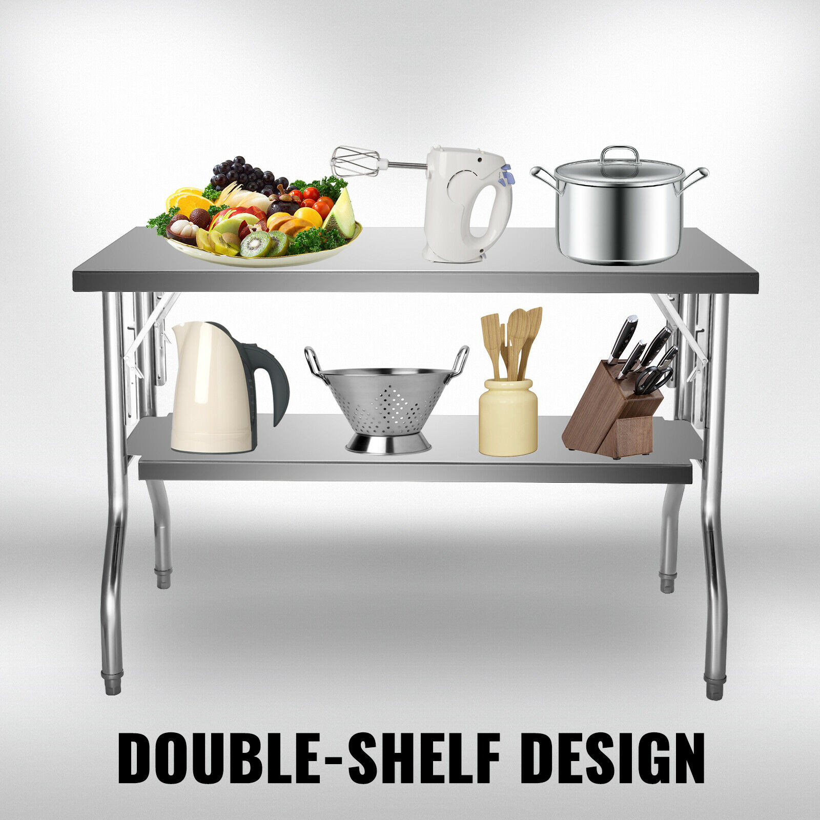 Single/Double-Shelf Profession - Commercial Kitchen Prep Table With Storage recension och pris