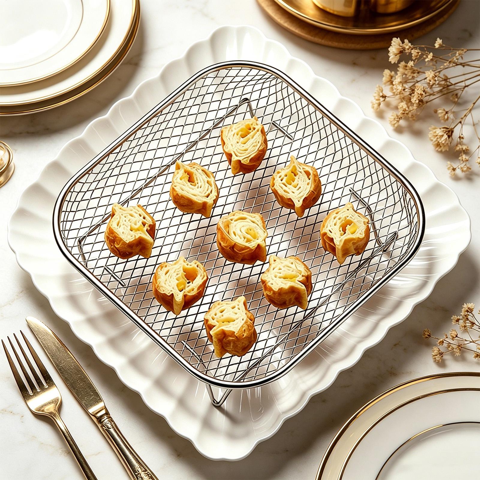 Stackable Air Fryer Grill Rack - Commercial Kitchen Steamer recension och pris